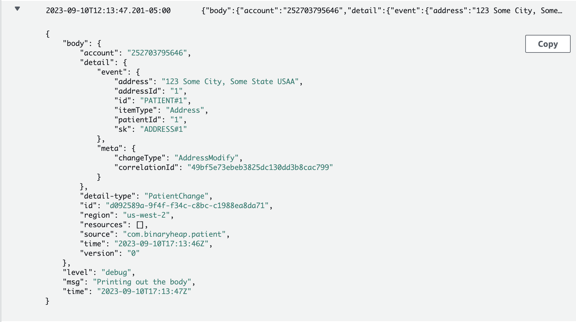 Address Output