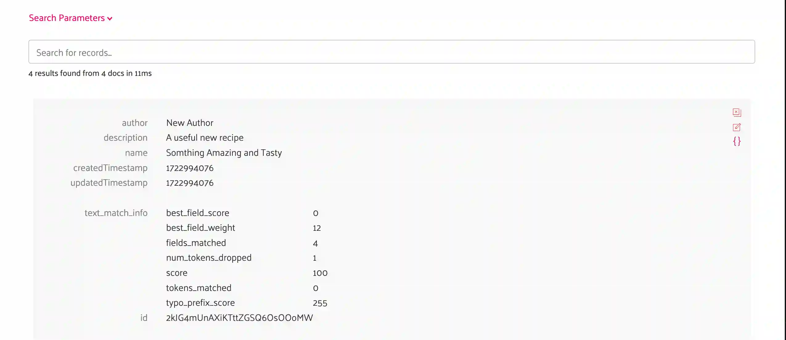 Typesense Document